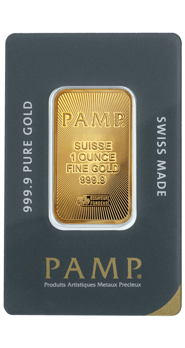 31.1g Gold Bar – Pamp – 24K (999.9) – New Design