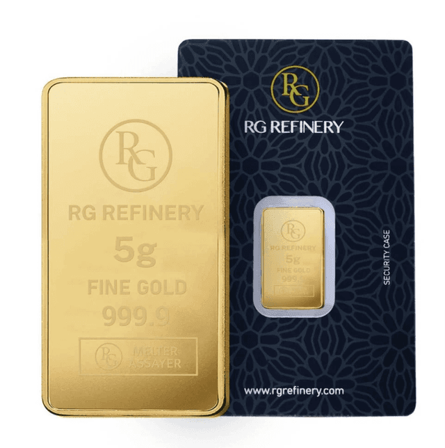 RG Refinery 5g Gold Bar – 24K | 999.9 Purity