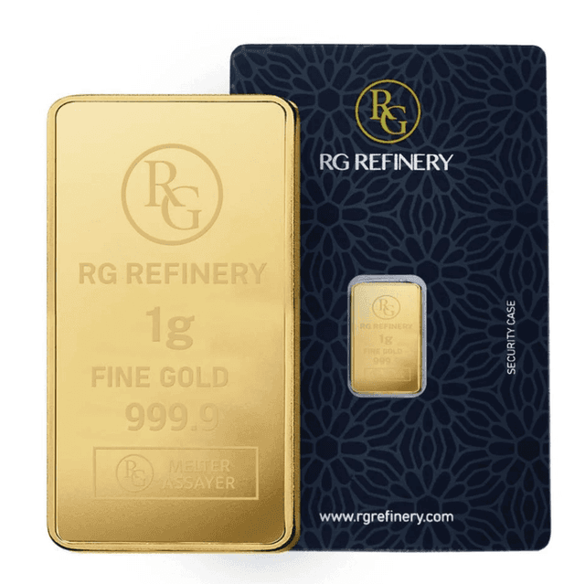 RG Refinery 1g Gold Bar – 24K | 999.9 Purity