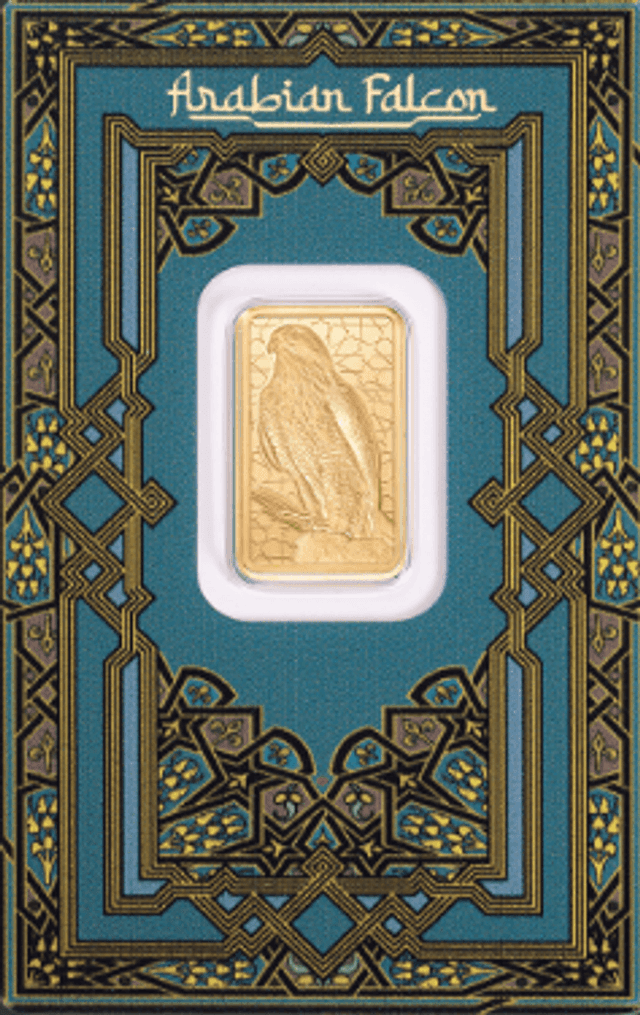 Arabian Falcon 5g Pure Gold Bar – PAMP Suisse Edition