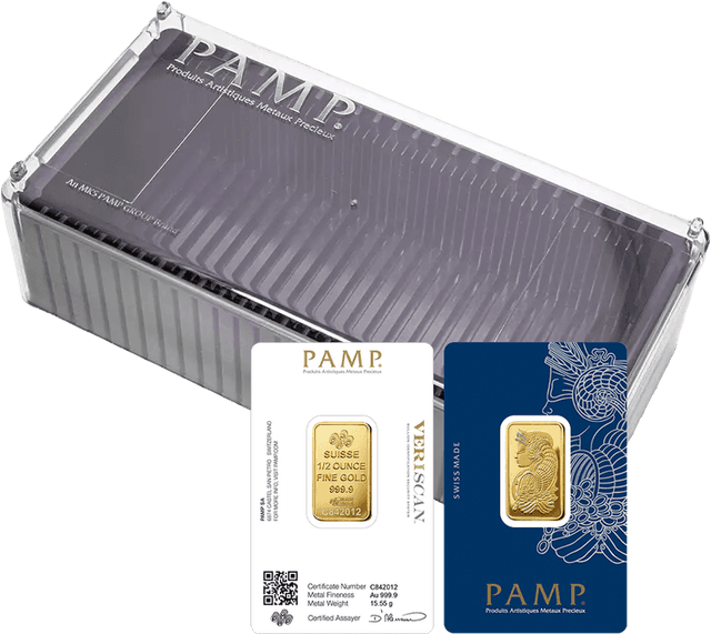 25 X 15.55 Gram PAMP Gold Bars