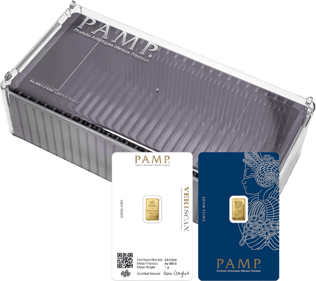 25 X 1 Gram PAMP Gold Bars